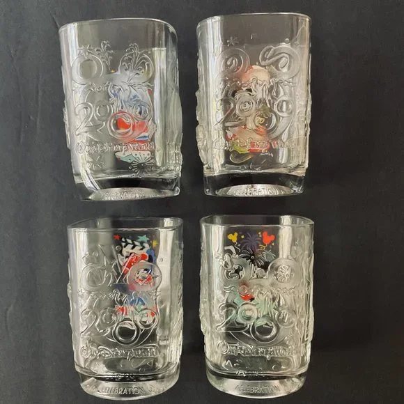 VINTAGE Disney MCDonalds 2000 Anniversary Set of 4 Glasses NWOT - Picture 6 of 11